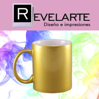 Taza personalizada dorada