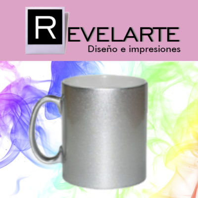 Taza personalizada plateada